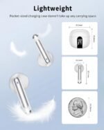 Wireless Earbuds, 2026 Bluetooth 5.4 Headphones Bass Stereo Ear Buds with Noise Cancelling Mic, LED Display in Ear Earphones 50H Playtime Ear Buds, IP7 Waterproof for Laptop Pad Phones Pure White - Image 6