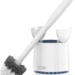 MR.SIGA Toilet Bowl Brush and Holder, Sturdy Long Handle, White, 1 Pack
