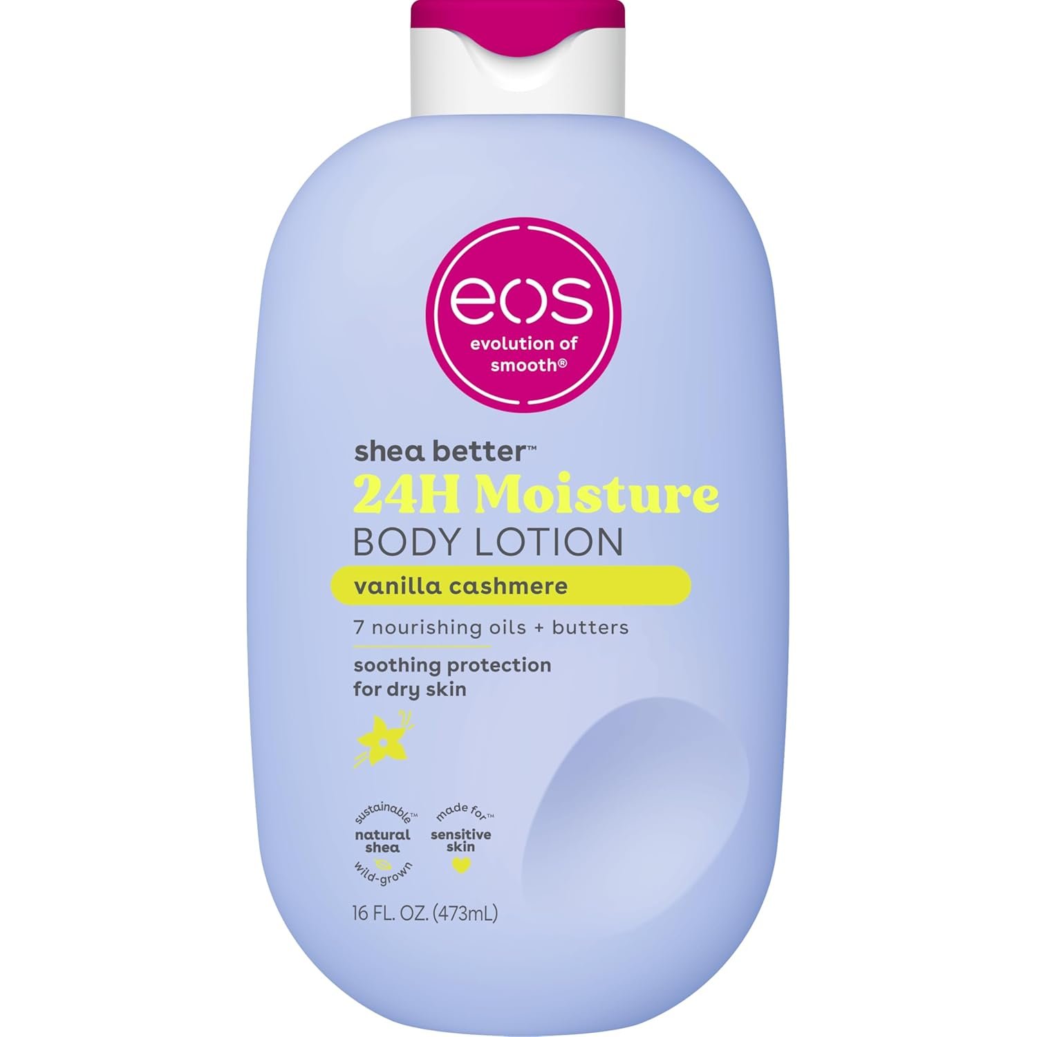 61IQUadfGEL._SL1500_ eos Shea Better Body Lotion- Vanilla Cashmere, 24-Hour Moisture, 16 fl oz - Image 1
