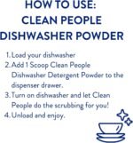 The Clean People Dishwasher Detergent Powder | Cuts Grease and Rinses Sparkling Clean | Residue-Free (30 Ounce, Lemon Verbena) - Image 3