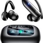 Wireless Earbuds Bluetooth 6.0 with ANC Touchscreen 40H Bass, Obsidian