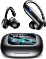 Wireless Earbuds Bluetooth 6.0 with ANC Touchscreen 40H Bass, Obsidian