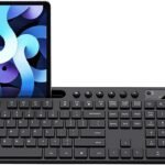 MARVO Wirelss Keyboard and Mouse Combo with Phone Holder, Full-Size, Black
