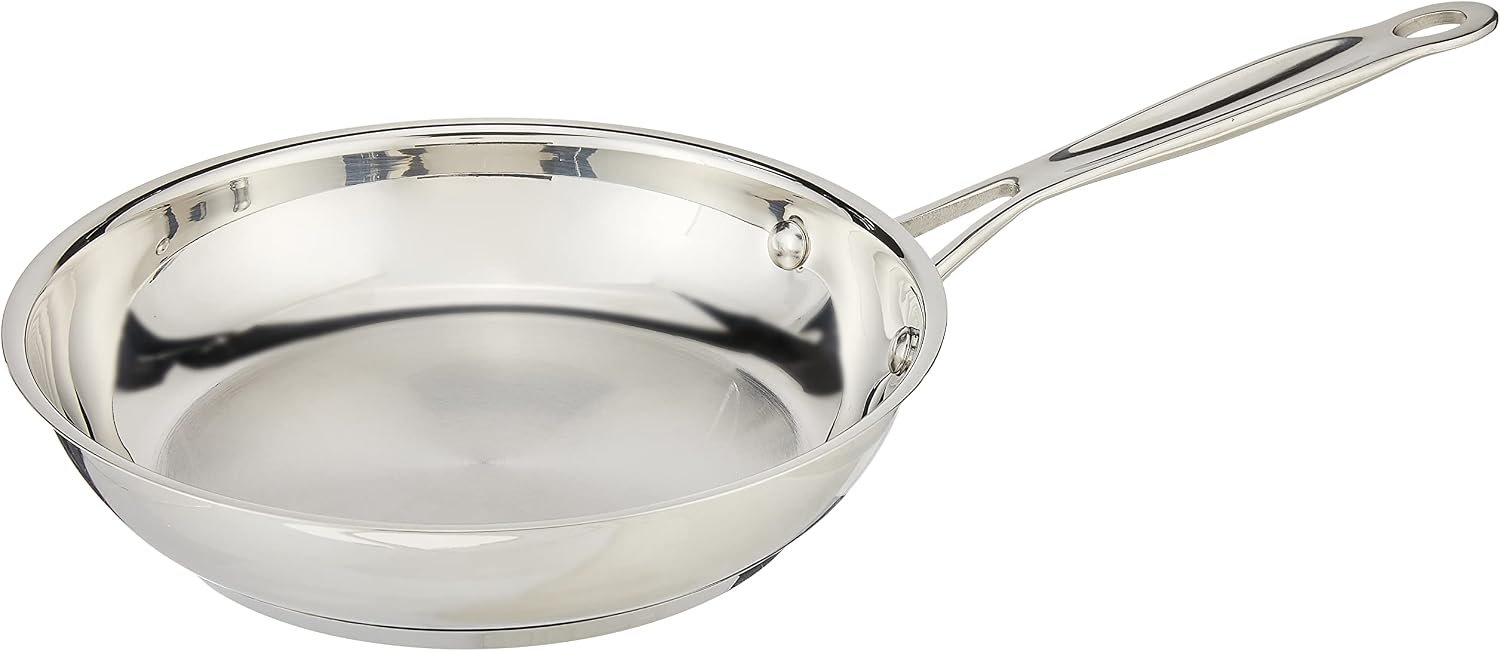 61OEkktOdmL._AC_SL1500_ Cuisinart 8-Inch Open Skillet, Stainless Steel Skillet, Large Kitchen Pan, Dishwasher Safe, Compatible with Induction, Electric, Gas Cooktops, Oven Safe Saucepan, Cool Grip Handles - Image 1