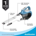 BLACK+DECKER dustbuster AdvancedClean Handheld Vacuum Cordless, Compact Home and Car Vacuum with Crevice Tool, Rotating Nozzle and Charging Station, Large Dust Bowl (CHV1410L) - Image 3