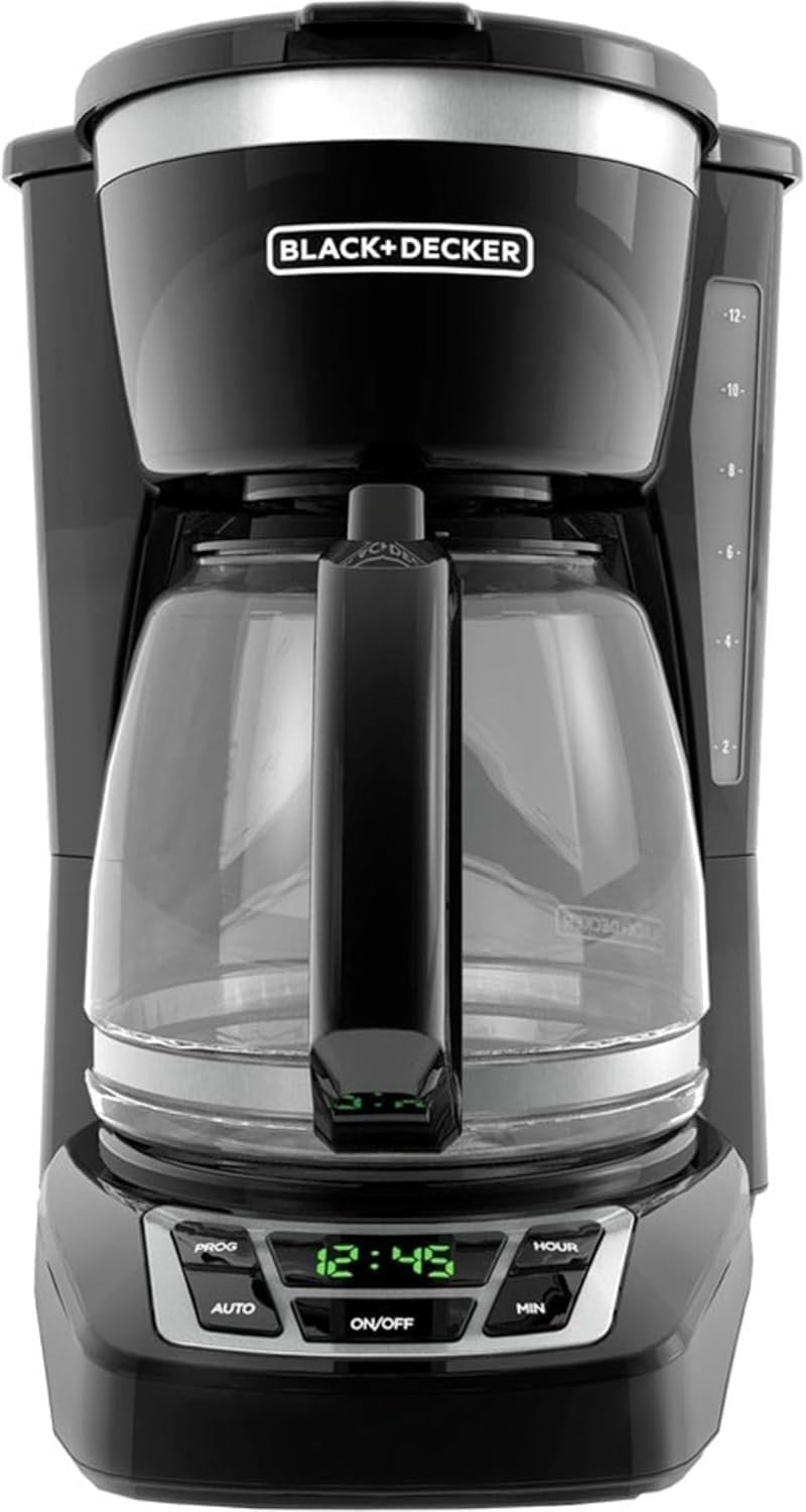 61Rdl5C2AHL._AC_SL1500_ BLACK+DECKER 12-Cup Drip Coffee Maker with Vortex Brewing - Image 1
