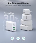[2-Pack] USB C Charger Block 40W Max Output Type C Fast Charging Wall Plug - Image 5