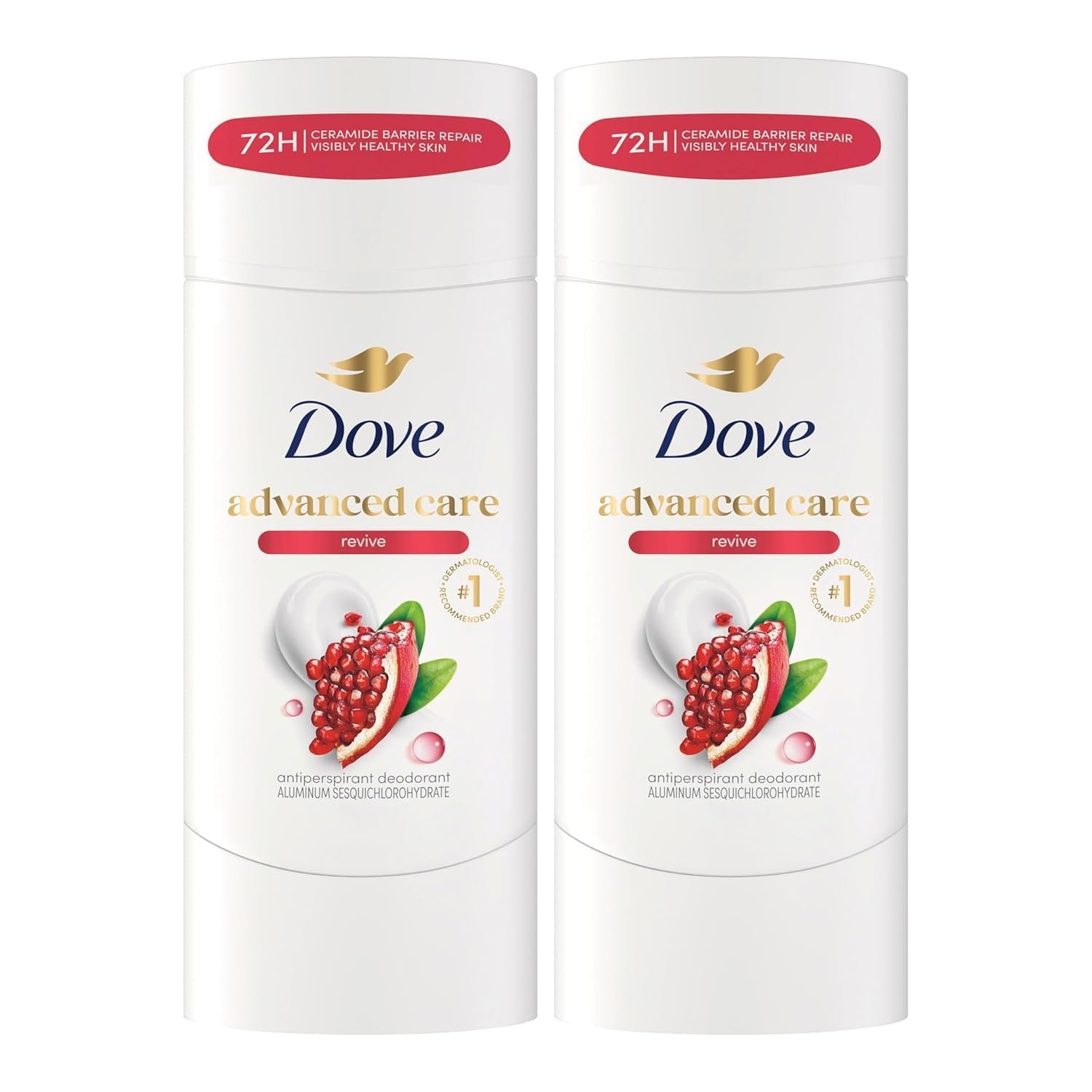 61TSb9qvyqL._SL1500_ Dove Advanced Care Antiperspirant Stick Revive Pomegrante 2PK 2.6 oz - Image 1