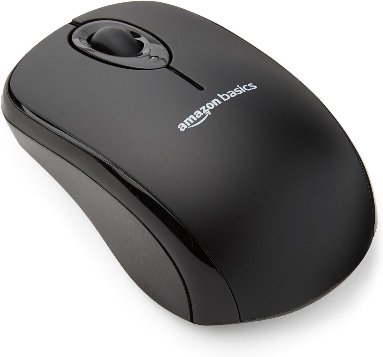 61YQeAUIboL._AC_SL1500_ Amazon Basics 2.4 GHz Wireless Optical Computer Mouse with USB Nano Receiver, Portable, No Wires, Smooth Tracking, Multi-Device Compatibility, Black - Image 1