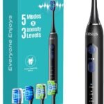 COSLUS C30 Electric Toothbrush for Adults, Ultra-Clean, 1PC, Black