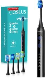 COSLUS C30 Electric Toothbrush for Adults, Ultra-Clean, 1PC, Black