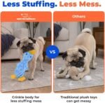 Best Pet Supplies Interactive Squeaky Dog Toy - Crinkle Duck, Blue - Image 5