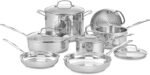 Cuisinart Chef's Classic Stainless Steel Pots and Pans Set, 11 pc, 77-11G