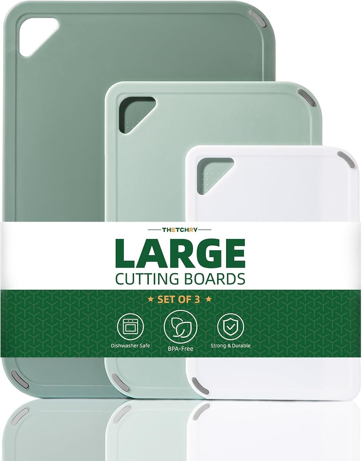 61dWjgcW8QL._AC_SL1500_ THETCHRY Plastic Cutting Board Set of 3-Cutting Boards for Kitchen BPA Free - Image 1