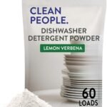 The Clean People Dishwasher Detergent Powder | Cuts Grease and Rinses Sparkling Clean | Residue-Free (30 Ounce, Lemon Verbena)