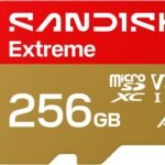 SANDISK 256B Extreme microSD Card + Adapter, Up to 245MB/s Read Speeds