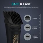 PRITECH Manscape Body Hair Trimmer - Waterproof Pubic Hair Ball Trimmer, Ceramic Blade Shavers Electric Razors for Men with USB-C Charging, Wet/Dry Use, Nick-Free Mens Grooming Kits, Gifts for Men - Image 3
