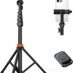 VIMOSE 66" Phone Tripod, Tripod for iPhone with Remote & Phone Stand