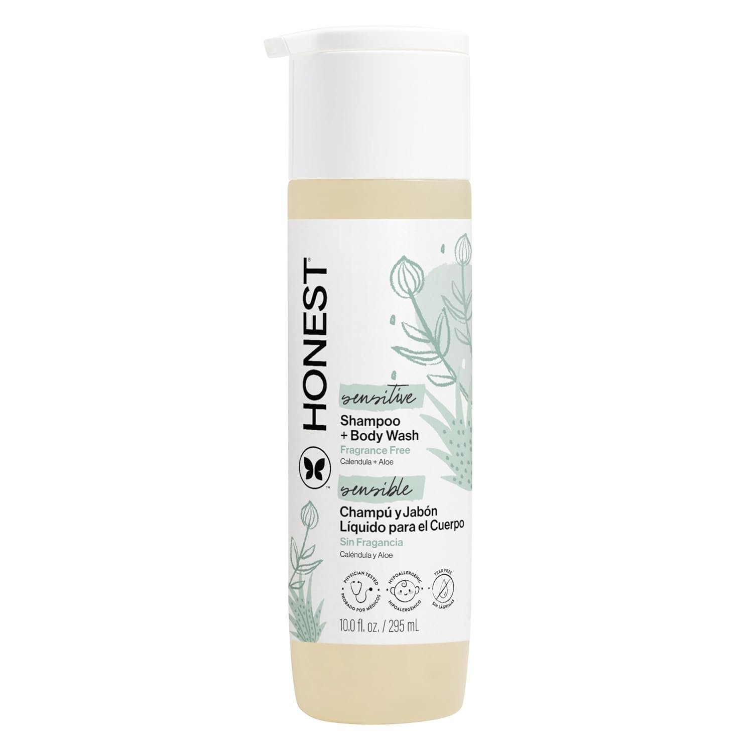 61i34TRSnlL._SL1500_ The Honest Company Shampoo & Body Wash, Tear-Free, Fragrance-Free, 10 fl oz - Image 1