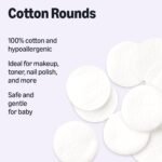 Amazon Essentials 100% Cotton Rounds, 100 Count (Previously Amazon Basics) - Image 3