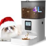 ANDOLL HOME Automatic Cat Feeder,4L Timed Cat＆Dog Dry Food Dispenser
