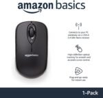 Amazon Basics 2.4 GHz Wireless Optical Computer Mouse with USB Nano Receiver, Portable, No Wires, Smooth Tracking, Multi-Device Compatibility, Black - Image 2
