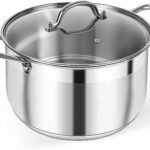 Kirecoo 8 Quart Stainless Steel Induction Stock Pot with Visible Lid