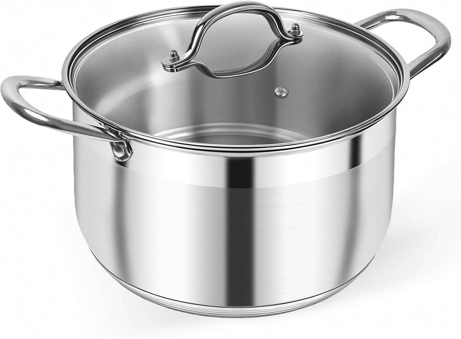 61lWm3ZTaEL._AC_SL1500_ Kirecoo 8 Quart Stainless Steel Induction Stock Pot with Visible Lid - Image 1