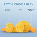 Best Pet Supplies Interactive Squeaky Dog Toy - Ducky Doodle - Image 3