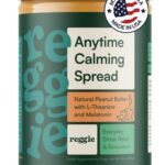 Reggie Calming Peanut Butter for Dogs, 100% Natural Dog Peanut Butter with Melatonin & L-Theanine, Lick Mat Spread for Short-Term Dog Anxiety Relief, Made in USA 16oz