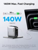 UGREEN Nexode Pro Charger, 160W GaN 5-Port Fast USB C Wall Charger Block, Type-C Charging with Smart Display & Touch Control Compatible for MacBook Pro/Air, iPhone 17/16 Series, iPad, Galaxy - Image 3