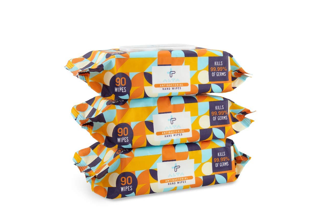 61n6A17Xg9L._SL1280_ Alta + Antibacterial Hand Wipes 90 Wipes (3) Packs - Image 1