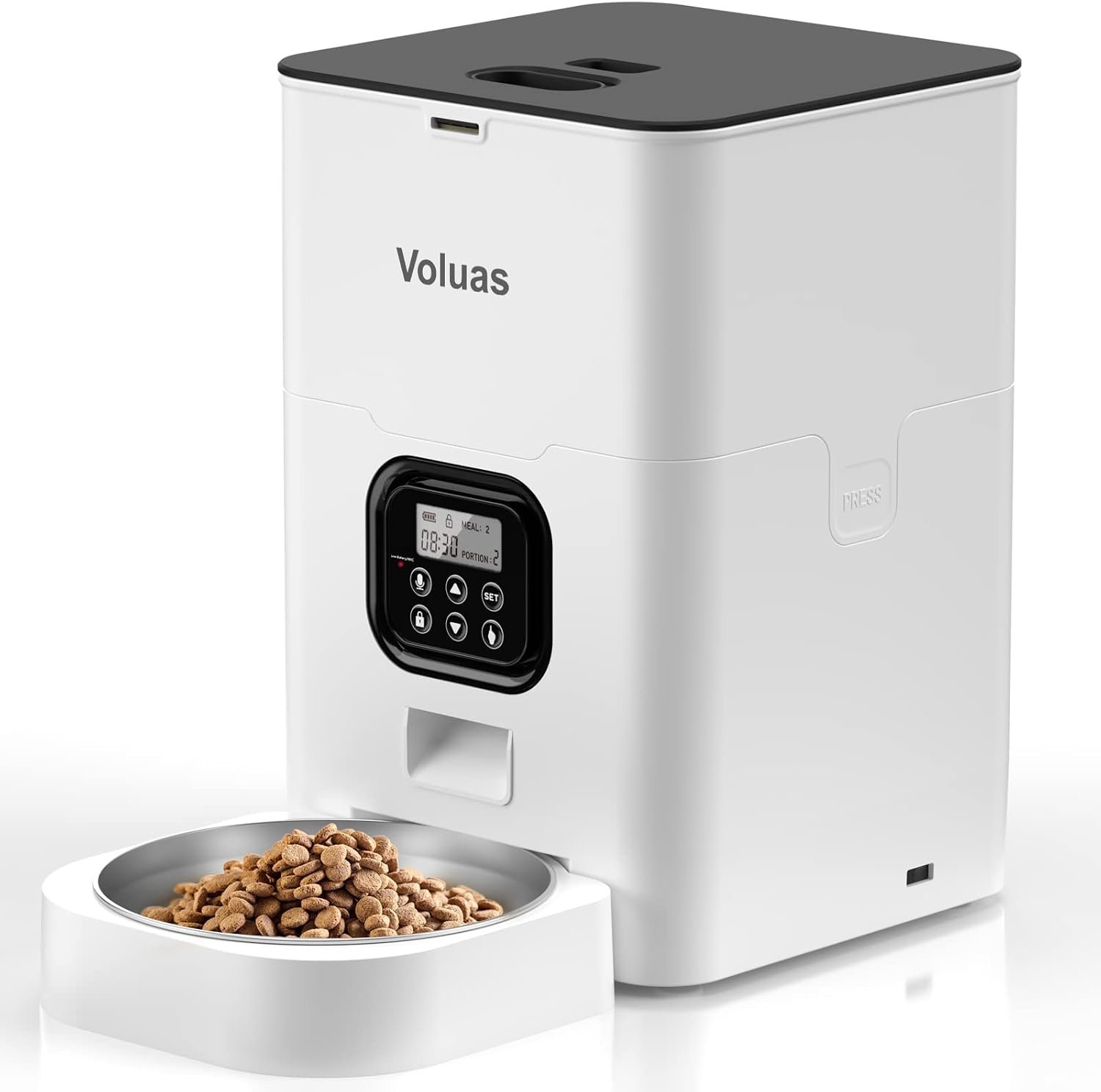61p9MrNoQ5L._AC_SL1500_ VOLUAS Automatic Cat Feeder, 4L Timed Dry Food Dispenser for Cats & Dogs - Image 1