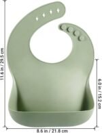 PandaEar Set of 3 Silicone Baby Bibs Waterproof, Soft, Unisex, 10-72 Months - Image 5