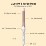 Conair Curling Iron, Double Ceramic, 1-in. Barrel, White/Rose Gold - Image 4
