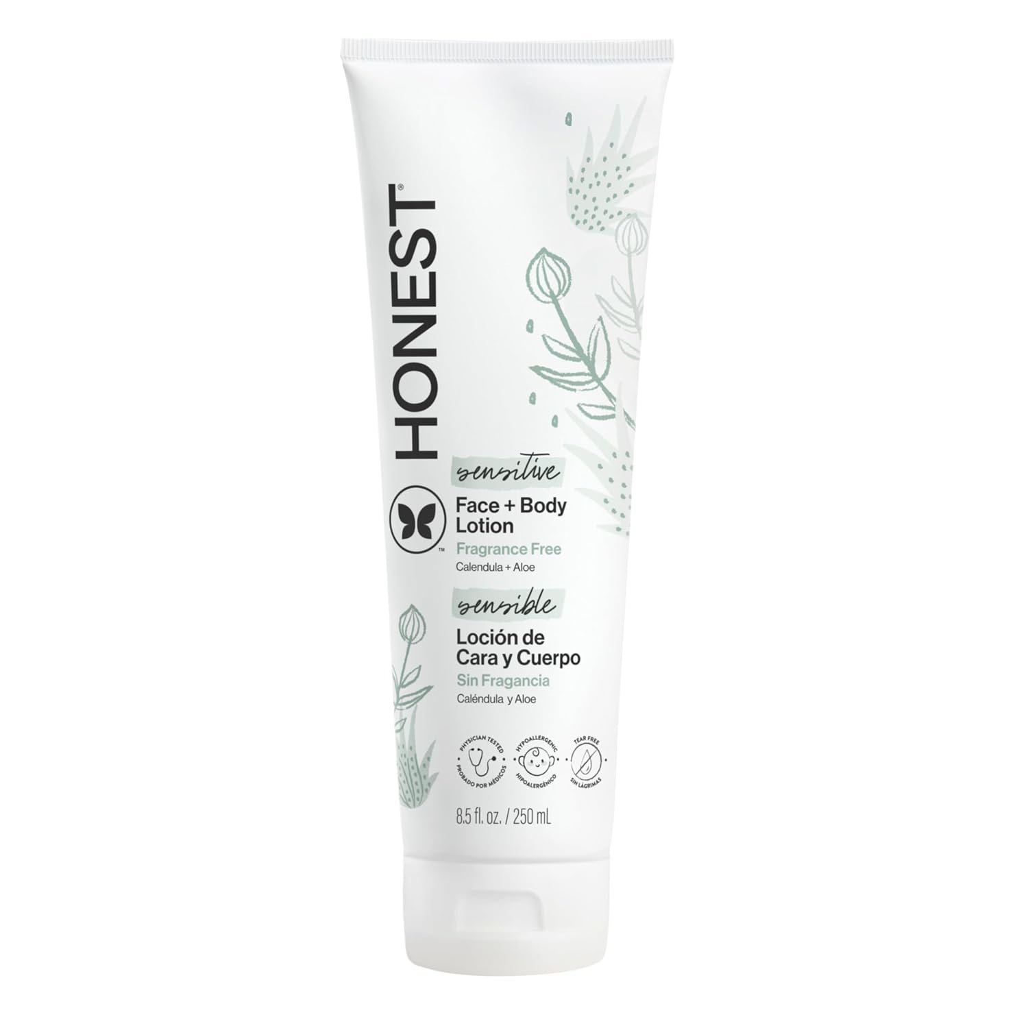 61wbFhTbtL._SL1500_ The Honest Company Face and Body Lotion, Fragrance-Free, 8.5 fl oz - Image 1