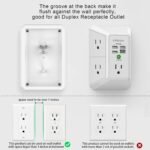 Wall Charger, Surge Protector, QINLIANF 5 Outlet Extender with 4 USB Ports - Image 3