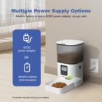 ANDOLL HOME Automatic Cat Feeder,4L Timed Cat＆Dog Dry Food Dispenser - Image 3