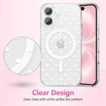 ZTOFERA Cute Polka Dot Case for iPhone 16 6.1",White Dot - Image 2