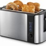 Elite Gourmet 4-Slice Long Slot Toaster, Extra-Wide Slots, 6 Browning