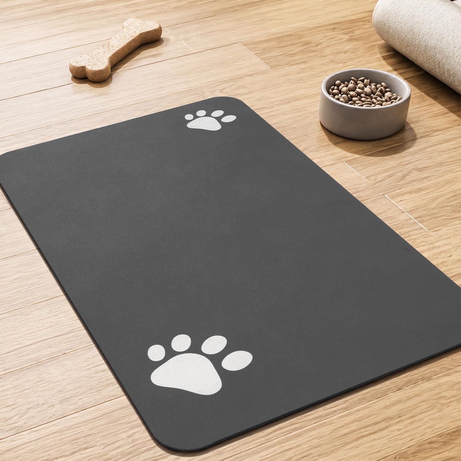 71-YJhygQHL._AC_SL1500_ PADOOR Pet Feeding Mat-Absorbent Dog Mat for Food and Water Bowl-No Stains Easy Clean Dog Food Mat-Quick Dry Water Dispenser-Puppy Supplies Accessories - Image 1