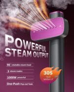 OGHom Steamer for Clothes, 110-240V Travel Steamer & Iron 2 in 1, 1000W Powerful Steam, Portable Handheld Garment Wrinkle Remover, 30s Fast Heat-Up with Dry & 2-Steam Control, for Global & Europe - Image 2