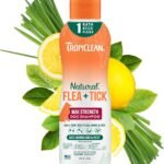TropiClean Flea and Tick Shampoo for Dogs, Max Strength Formula, 20oz