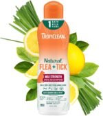 TropiClean Flea and Tick Shampoo for Dogs, Max Strength Formula, 20oz