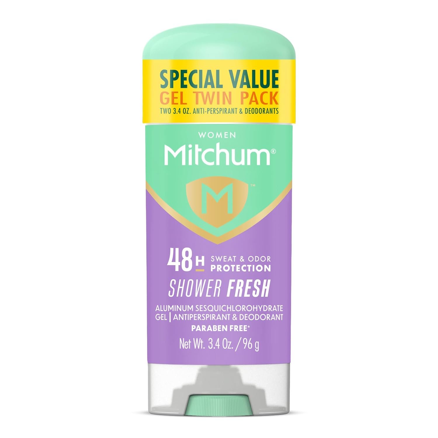 711Fbu1oenL._SL1500_ Mitchum Women's Antiperspirant Deodorant Gel, Shower Fresh, 2 pack - Image 1