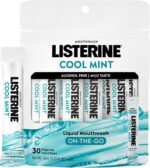 Listerine Alcohol Free Mouthwash Packets, Cool Mint, 0.33 fl. oz, 30 Pack
