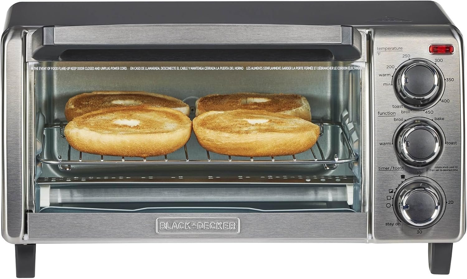 712JUYlGq6L._AC_SL1500_ BLACK+DECKER TO1313SBD Toaster Oven, 15.47 Inch, Silver - Image 1