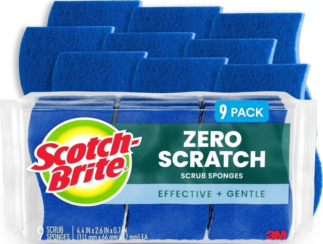 714Ru8SxRL._AC_SL1322_ Scotch-Brite Zero Scratch Scrub Sponge, 9 Pack - Image 1