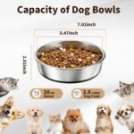 Stainless Steel Dog Bowls, 3.8 Cup, 2 Pack, Non-Slip & Durable - Image 3