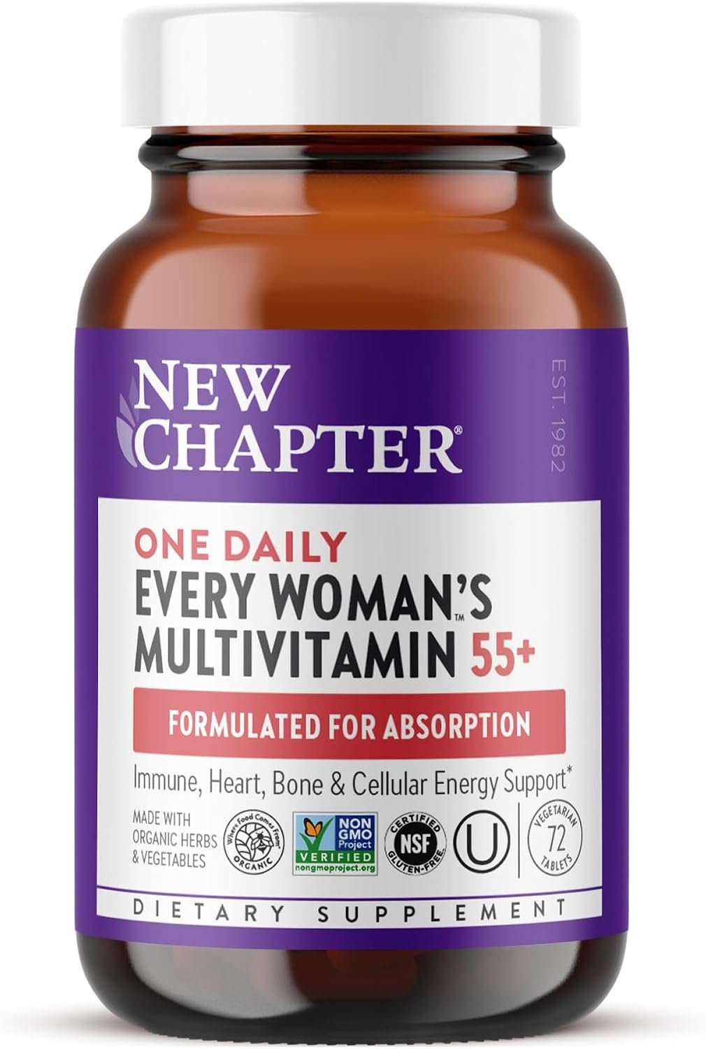 7159YqfGjQL._AC_SL1500_ New Chapter Every Woman's One Daily 55+ Multivitamin, 72 Tablets - Image 1